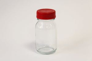 Frascos transparentes, boca larga, com tampa e septo PTFE