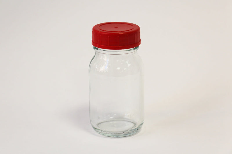 Frascos transparentes, boca larga, com tampa e septo PTFE